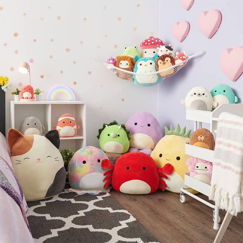 A collection of diverse Squishmallows plush toys